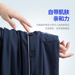 HLA海澜之家睡衣男情侣睡衣夏季薄款家居服套装睡衣女夏季HBAJJM1AAC0001灰绿(4001)170/95(L) cz
