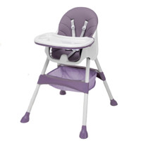 Kshatriya 刹帝利 婴儿餐椅+粉色弯曲勺叉 香芋紫