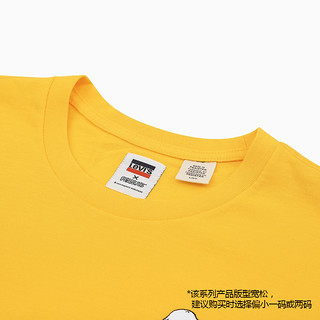 Levi's 李维斯 x Peanuts®2020夏季联名系列 男士圆领短袖T恤 34310-0014 黄色 XS