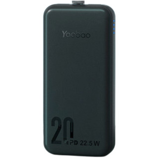 Yoobao 羽博 S8P Mini 移动电源 陨石黑 20000mAh Type-C 22.5w快充