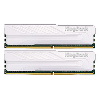 PLUS会员：KINGBANK 金百达 银爵系列 DDR4 3200MHz 台式机内存 马甲条 银色 16GB（8GBx2）