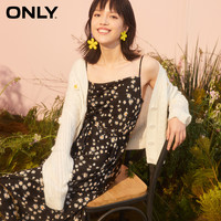 ONLY2021春季新款甜美修身法式碎花显瘦吊带连衣裙女|121207005