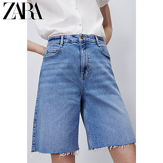 ZARA 新款 女装 高腰牛仔短裤 00108024427