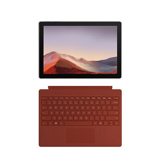 Microsoft 微软 Surface Pro 7 12.3英寸 Windows 10 平板电脑+波比红键盘(2736*1824dpi、酷睿i7-1065G7、16GB、512GB SSD、WiFi版、典雅黑、VAT-00022)