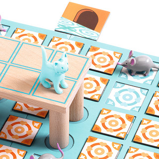 法国djeco桌游8401猫捉老鼠桌面小游戏多人合作6-7-8岁半儿童玩具