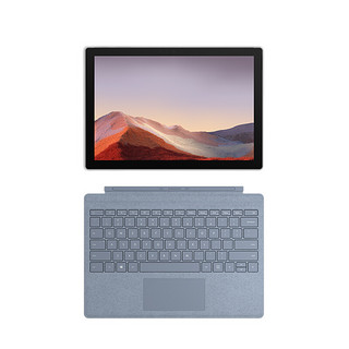 Microsoft 微软 Surface Pro 7 12.3英寸 Windows 10 平板电脑+冰晶蓝键盘(2736*1824dpi、酷睿i7-1065G7、16GB、1TB SSD、WiFi版、亮铂金、VDX-00009)