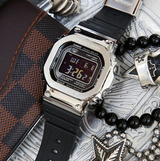 CASIO 卡西欧 G-SHOCK金属进化系列 43.2毫米太阳能电波腕表 GMW-B5000-1