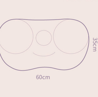 blbm 菠萝斑马 透气护颈记忆枕 60*35*6cm 粉红色