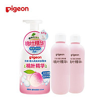 Pigeon 贝亲 婴儿泡沫型洗发沐浴露500ml+桃子水200ml*2