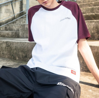 Dickies 帝客 男士撞色T恤 DK007333 贵族红 XXL