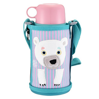 MBR-C06G-PS 儿童保温杯+吸管盖+倒水盖 600ml 粉色熊 日版