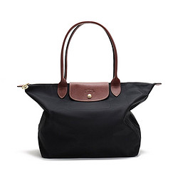 LONGCHAMP 珑骧 LONGCHAMP 珑骧 LE PLIAGE系列 L1899 089 001 女士黑色手提单肩包 