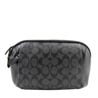 COACH 蔻驰 男士PVC印花腰包 F38749 QBAF4 灰黑色 中号