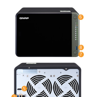 QNAP 威联通 TS-653D 6盘位 NAS存储 黑色 (J4125、4GB)
