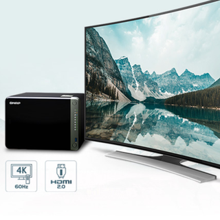 QNAP 威联通 TS-653D 6盘位 NAS存储 黑色 (J4125、4GB)