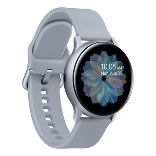 SAMSUNG 三星 Galaxy Watch Active 2 智能手表 44mm 银色铝合金表盘 云雾银硅胶表带（GPS、扬声器）