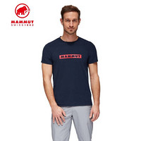 Mammut 猛犸象 QD Logo男士弹性柔软舒适印花短袖T恤上衣 1017-02011 深海蓝色PRT2 S