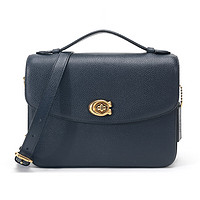 COACH 蔻驰 CASSIE系列 女士皮革单肩斜挎包 68348 B4BHP 午夜海军蓝色 中号