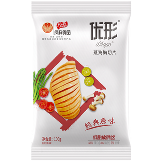 ishape 优形 蒸煮胸鸡片 原味 100g