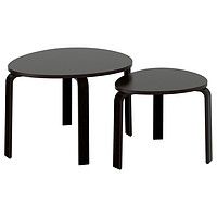 IKEA 宜家 SVALSTA 斯瓦斯塔 茶桌两件套 黑褐色