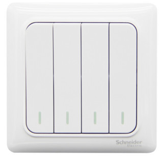 施耐德电气 Brillyn睿意系列 A3E34_2A 四开双控开关 白色