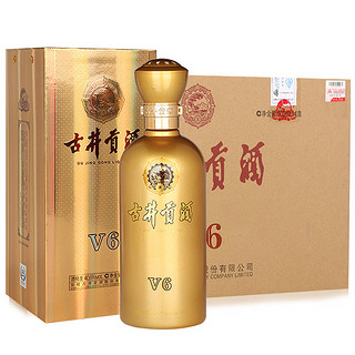 古井贡牌 古井贡酒 V6 40.6度 500ml*4瓶 整箱装 浓香型白酒