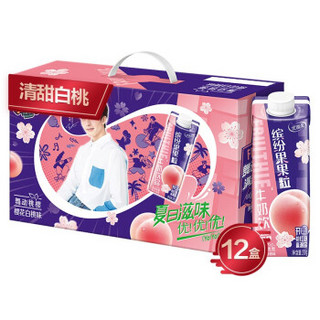 伊利 优酸乳 缤纷果果粒牛奶饮品 樱花白桃味 210g*12盒/箱