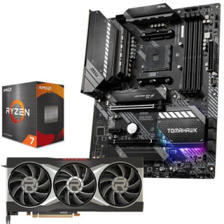 微星(MSI) MAG B550 TOMAHAWK战斧导弹主板+AMD R7 5800X 处理器+AMD RADEON RX 6900 XT显卡套装