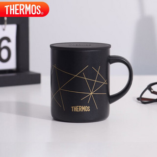 THERMOS膳魔师保温杯350毫升情侣马克杯办公杯咖啡杯带盖简约茶杯JDG-351 Line GD