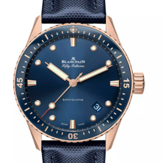 BLANCPAIN 宝珀 Fifty Fathoms五十噚 BATHYSCAPHE系列 43毫米自动上链腕表 5000 36S40 O52A