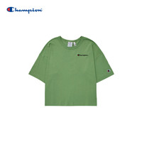 ChampionT恤2021春夏新款刺绣小Logo山水剪影短袖女式T恤潮牌 EW-TTS22 绿色 S