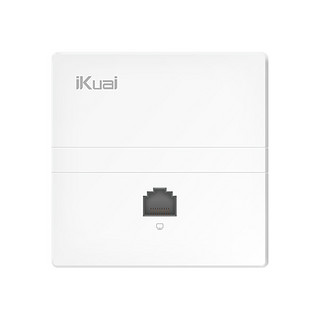 iKuai 爱快 N6 双频1200Mbps 企业级千兆面板式无线胖瘦一体AP Wi-Fi 5（802.11ac） 白色 单只装