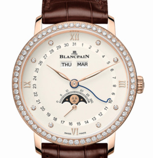 BLANCPAIN 宝珀 Villeret经典 QUANTIÈME COMPLET系列 38毫米自动上链腕表 6264 2987 55B