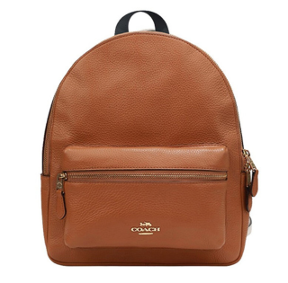 coach 蔻驰 leather系列 女士皮质双肩包 f30550 imlqd 棕色 中号