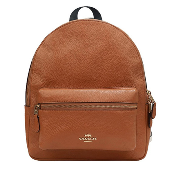 coach 蔻驰 leather系列 女士皮质双肩包 f30550 imlqd 棕色 中号