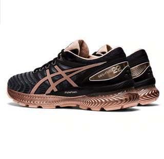 ASICS 亚瑟士 Gel-Nimbus 22 女子跑鞋 1012A852-001 黑金 36