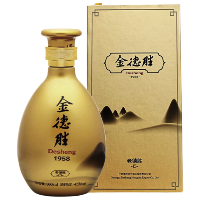 金德胜 1958 老德胜 15 45%vol 米香型白酒 500ml 单瓶装