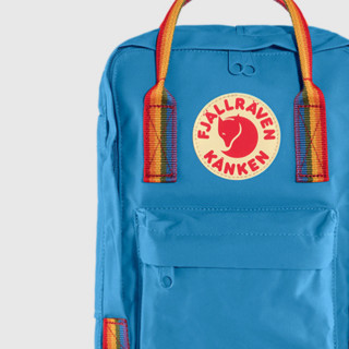 FJÄLLRÄVEN 北极狐 Kanken Rainbow系列 男女款双肩彩虹包 23620 508-907 空军蓝/彩虹织带 16L