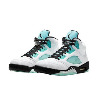 AIR JORDAN 正代系列 AIR JORDAN 5 男子篮球鞋 CN2932-100 白黑/薄荷绿 44