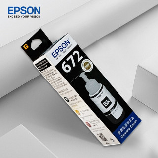 爱普生(EPSON) T6721 6721原装墨水L221/L363/L351/L565/L455 墨仓式打印机墨水T6721黑色墨水 原装 自营