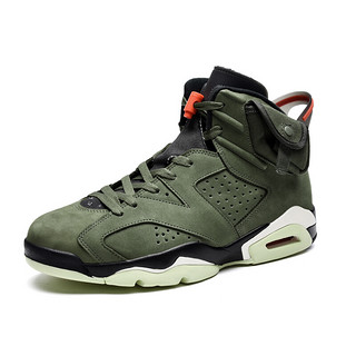 AIR JORDAN 正代系列 Air Jordan 6 Travis Scott联名款 女子篮球鞋 CN1085-200 橄榄绿 36