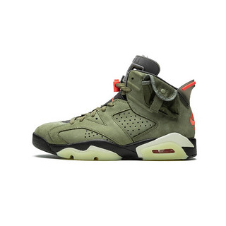 AIR JORDAN 正代系列 Air Jordan 6 Travis Scott联名款 女子篮球鞋 CN1085-200 橄榄绿 36