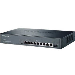 TP-LINK 普联 8口全千兆Web网管 云管理PoE交换机 (1千兆口+1千兆光纤口) TL-SG2210PE 企业级分流器