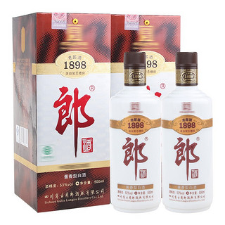 LANGJIU 郎酒 陈年老酒收藏酒 郎酒 老郎酒1898 小盒 酱香型白酒 53度 高度白酒 2011年 500ml*2瓶