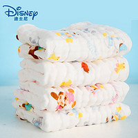 Disney 迪士尼 婴儿6层泡泡沙方巾口水巾 4条装