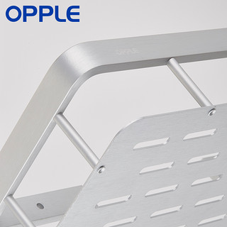OPPLE网篮浴室转角置物架壁挂卫生间双层挂钩三角篮五金挂件Q 单层方形置物架