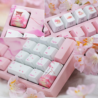 Varmilo 阿米洛 VA108M 剑网3 联名款 108键 有线机械键盘 七秀 Cherry红轴 无光