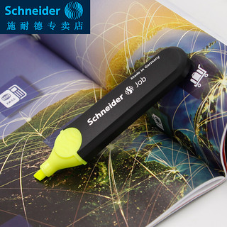 施耐德（Schneider）荧光笔学生办公划重点记号笔彩色标记笔job150 黄色 单支