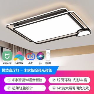 欧普照明(OPPLE)客厅灯led吸顶灯新款现代简约客厅灯LED吸顶灯时尚北欧卧室灯小米TC B1米家客厅灯+米家卧室灯×2