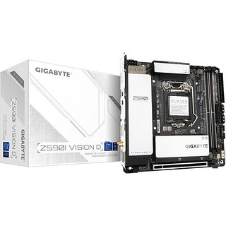 GIGABYTE 技嘉 Z590I VISION D MINI-ITX主板（Intel LGA1200、Z590）